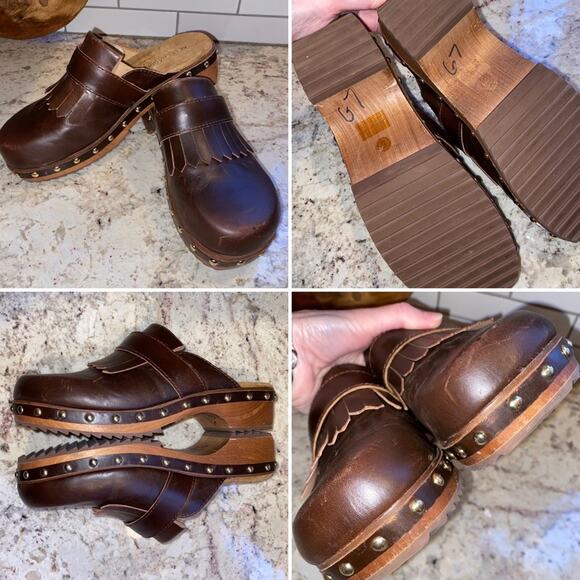 Kelsi Dagger $175 Brooklyn Hobby Clogs Brown sz 8 Worn 1x! - Picture 1 of 15